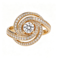 Celestial Vortex Pavé Swirl Ring